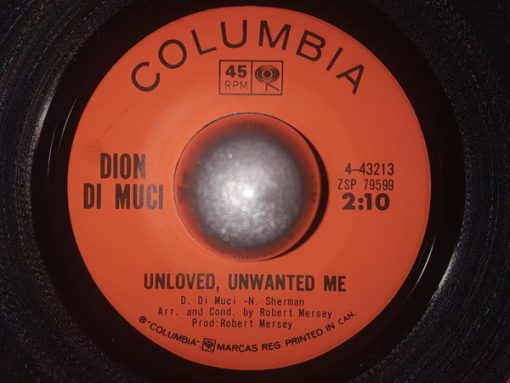 Dion DiMucci - Unloved, Unwanted Me / Sweet, Sweet Baby (7", Single) (Near Mint (NM or M-))