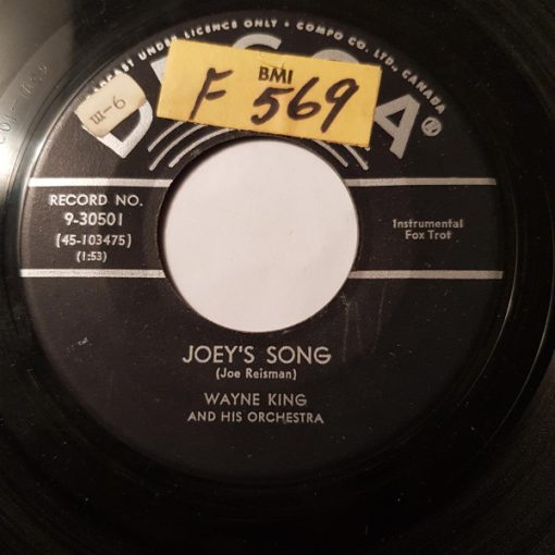 Wayne King And His Orchestra - Joey's Song / King's Bones (7", Single) (Very Good (VG))