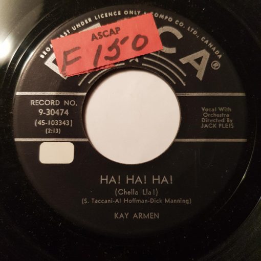 Kay Armen - Ha! Ha! Ha! / Till (7", Single) (Fair (F))