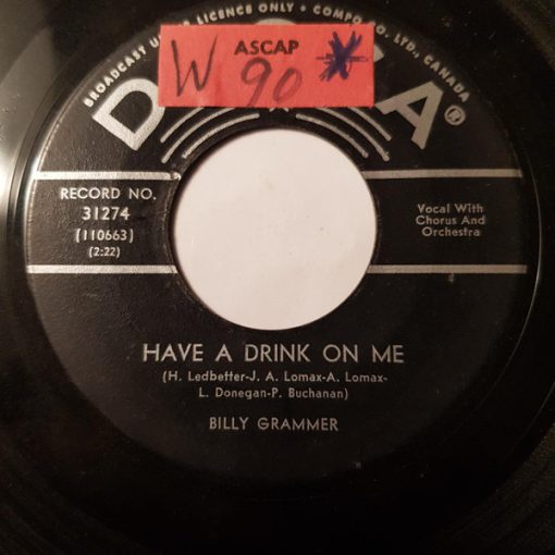 Billy Grammer - Have  A Drink On Me / Finger (7", Single) (Near Mint (NM or M-))