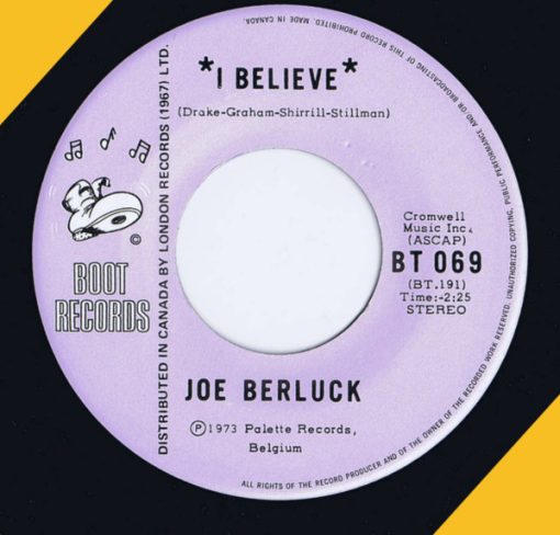 Joe Berluck - I Believe (7") (Very Good Plus (VG+))