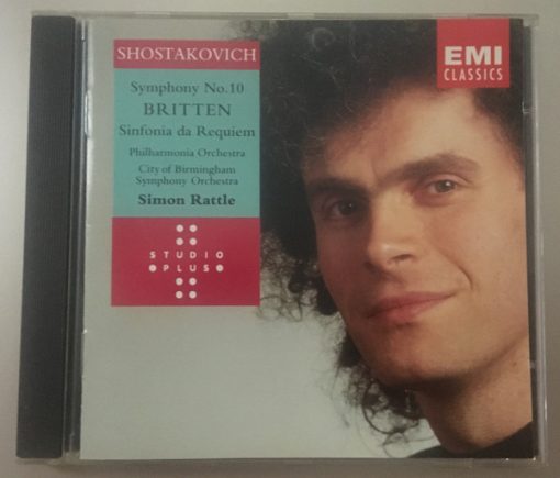 Dmitri Shostakovich / Benjamin Britten, Philharmonia Orchestra, City Of Birmingham Symphony Orchestra, Sir Simon Rattle - Symphony No. 10 / Sinfonia Da Requeim (CD, Album) (Near Mint (NM or M-))