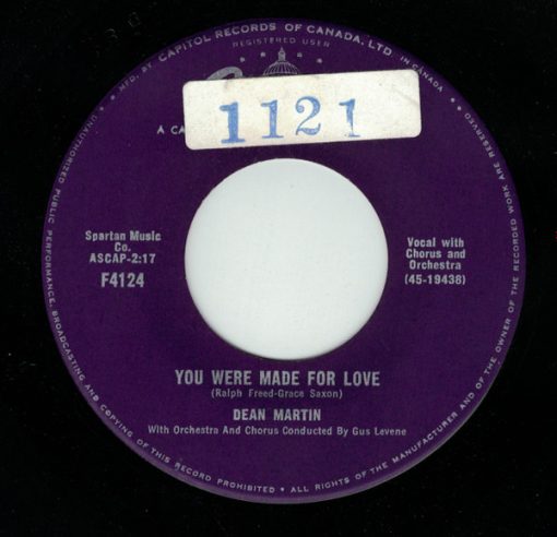 Dean Martin - You Were Made For Love / It Takes So Long (To Say Goodbye) (7", Single) (Very Good Plus (VG+))