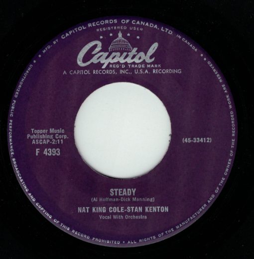 Nat King Cole - Stan Kenton - My Love / Steady (7", Single) (Very Good Plus (VG+))