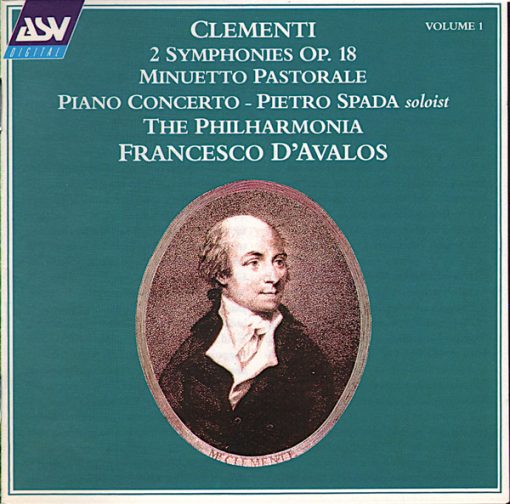 Muzio Clementi, Pietro Spada, Philharmonia Orchestra, Francesco D'Avalos - 2 Symphonies Op. 18 / Minuetto Pastorale / Piano Concerto (Volume 1) (CD, RE) (Near Mint (NM or M-))