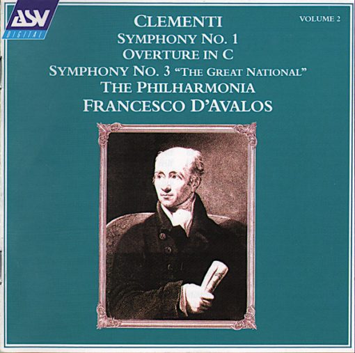 Muzio Clementi - Philharmonia Orchestra, Francesco D'Avalos - Symphony No.1 / Overture In C / Symphony No. 3 "The Great National" (Volume 2) (CD, RE) (Near Mint (NM or M-))