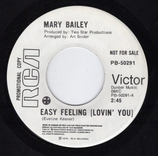 Mary Bailey (2) - Easy Feeling (Lovin' You) (7", Single, Promo) (Near Mint (NM or M-))