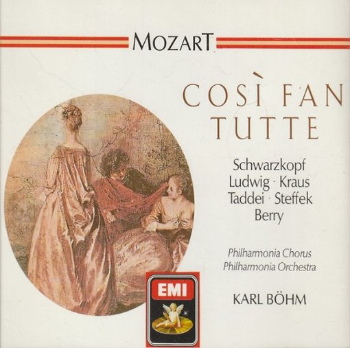 Wolfgang Amadeus Mozart – Elisabeth Schwarzkopf • Christa Ludwig • Alfredo Kraus • Giuseppe Taddei • Hanny Steffek • Walter Berry / Philharmonia Chorus, Philharmonia Orchestra / Karl Böhm - Così Fan Tutte (3xCD, Album, RE, RM) (Near Mint (NM or M-))