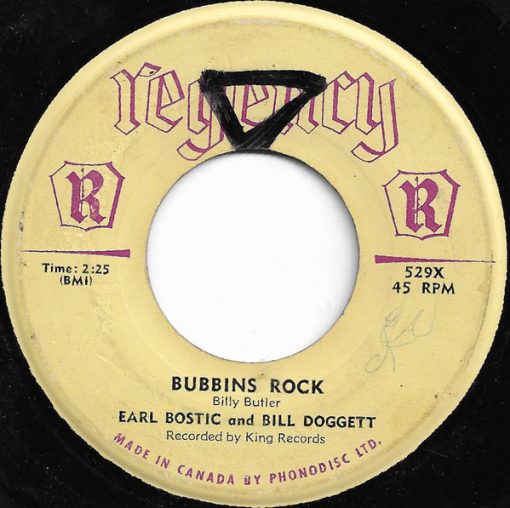 Earl Bostic and Bill Doggett - Bubbins Rock / Indiana (7", Single) (Near Mint (NM or M-))