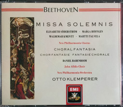 Ludwig van Beethoven, Otto Klemperer, New Philharmonia Orchestra - Elisabeth Söderström, Marga Höffgen, Waldemar Kmentt, Martti Talvela, New Philharmonia Chorus / Daniel Barenboim, John Alldis Choir - Missa Solemnis / Choral Fantasia (2xCD, Comp, RE, RM) (Near Mint (NM or M-))