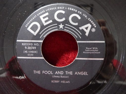 Bobby Helms - The Fool And The Angel / A Hundred Hearts (7") (Very Good Plus (VG+))