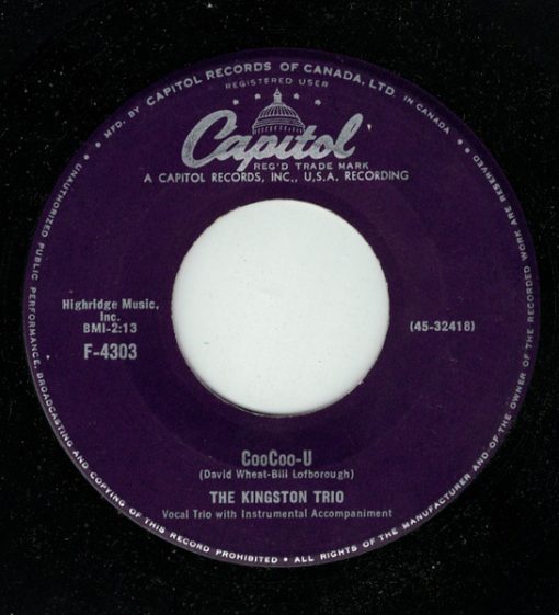 Kingston Trio - CooCoo-U (7", Single) (Near Mint (NM or M-))