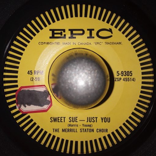 The Merrill Staton Choir - Sweet Sue - Just You / "Caress Me, Possess Me", Perfume (7", Single) (Very Good (VG))