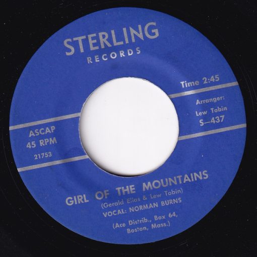 Norman Burns - Girl Of The Mountains / I'll Keep My Love (7") (Very Good Plus (VG+))