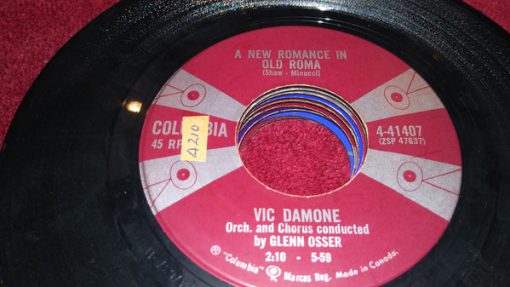 Vic Damone - A New Romance In Old Roma (7", Single) (Very Good Plus (VG+))