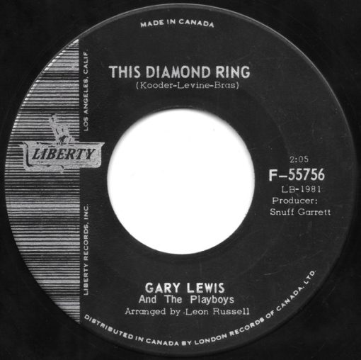 Gary Lewis & The Playboys - This Diamond Ring (7", Single) (Very Good Plus (VG+))