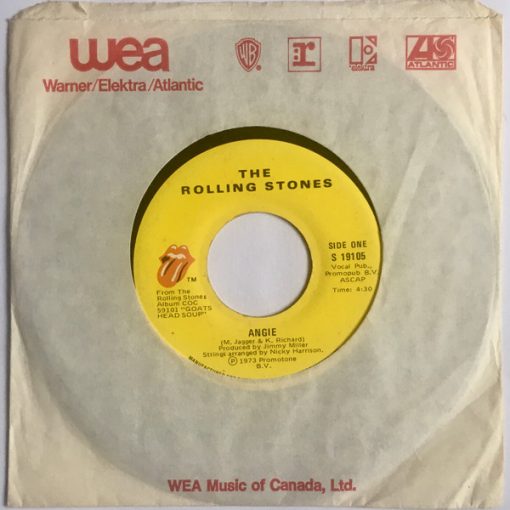 The Rolling Stones - Angie (7", Single) (Very Good (VG))