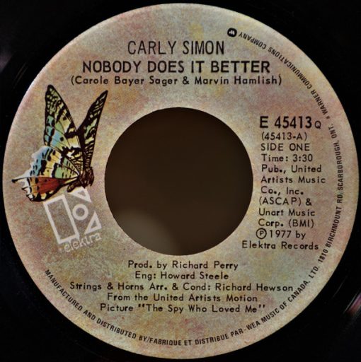 Carly Simon - Nobody Does It Better (7", Single) (Near Mint (NM or M-))