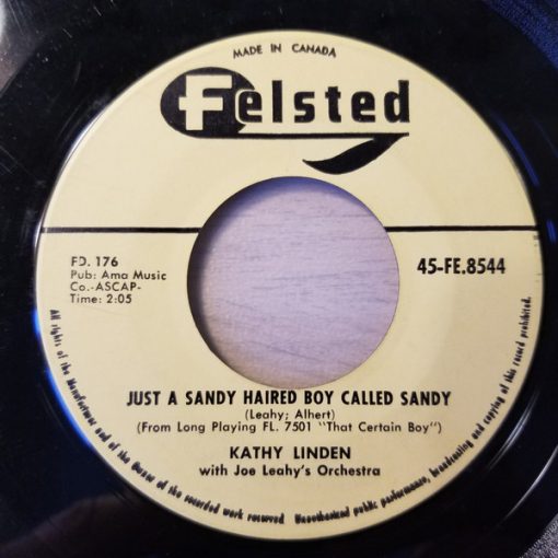 Kathy Linden - Just A Sandy Haired Boy Called Sandy / Kissin' Conversation (7") (Very Good (VG))