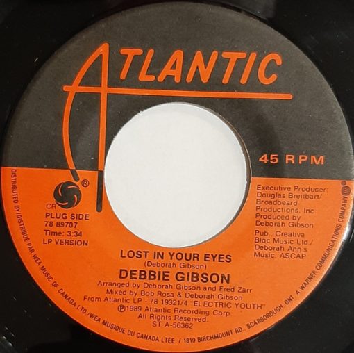 Debbie Gibson - Lost In Your Eyes (7") (Near Mint (NM or M-))