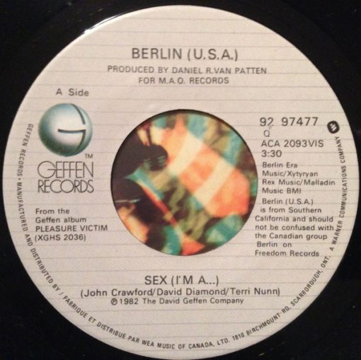 Berlin - Sex (I'm A...) (7", Single) (Near Mint (NM or M-))