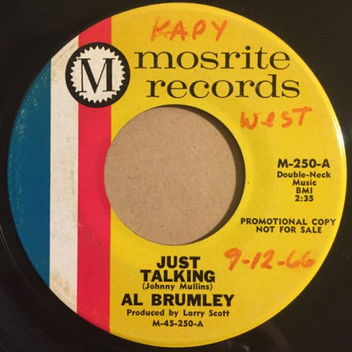 Al Brumley - Just Talking (7", Promo) (Very Good Plus (VG+))