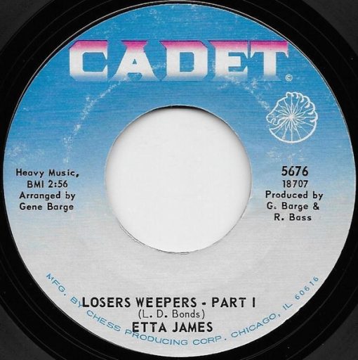 Etta James - Losers Weepers - Part 1 / Weepers (7", Single, Styrene) (Near Mint (NM or M-))