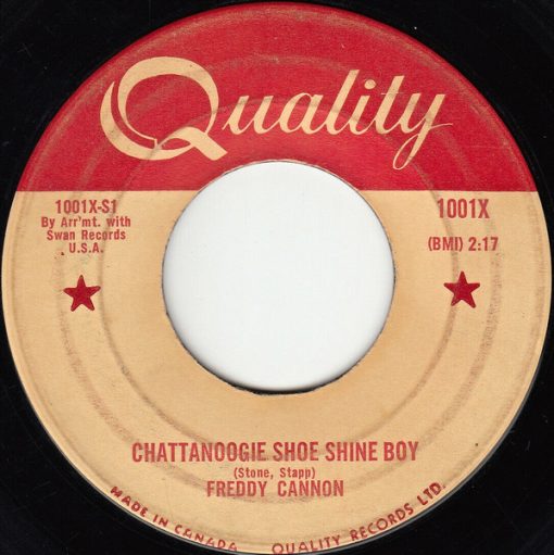 Freddy Cannon - Chattanoogie Shoe Shine Boy (7", Single) (Very Good Plus (VG+))