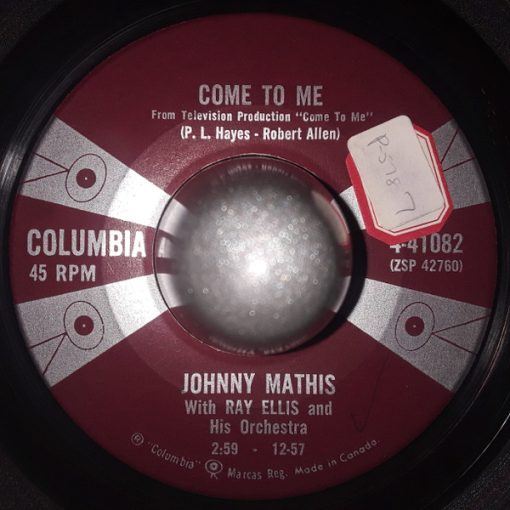 Johnny Mathis - Come To Me / When I Am With You (7") (Very Good (VG))