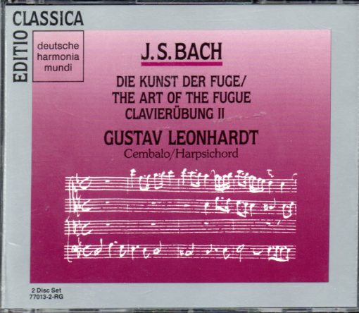 Johann Sebastian Bach / Gustav Leonhardt - Die Kunst Der Fuge = The Art Of The Fugue / Clavierübung II (2xCD, Album, RE, RM) (Near Mint (NM or M-))