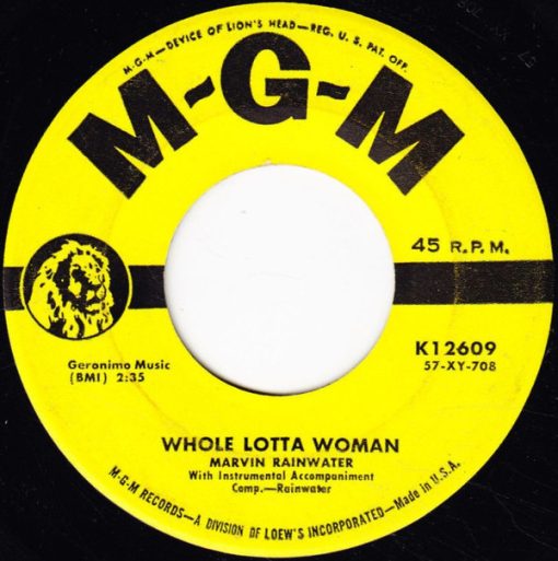 Marvin Rainwater - Whole Lotta Woman / Baby, Don't Go (7", Single) (Near Mint (NM or M-))