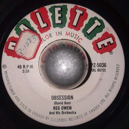 Reg Owen And His Orchestra - Go Non-Stop / Obsession (7", Single) (Very Good Plus (VG+))