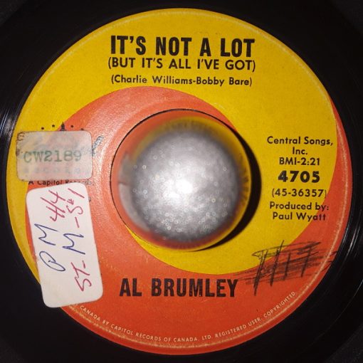 Al Brumley - It's Not A Lot  / Welcome Home Again (7") (Good Plus (G+))