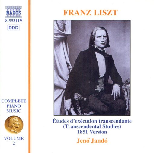 Franz Liszt - Jenö Jandó - Complete Piano Music • Volume 2 - Etudes D'Exécution Transcendante (Transcendental Studies) 1851 Version (CD, Album) (Near Mint (NM or M-))