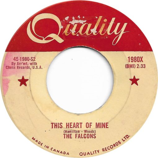 The Falcons - This Heart Of Mine (7", Single, Mono) (Very Good Plus (VG+))