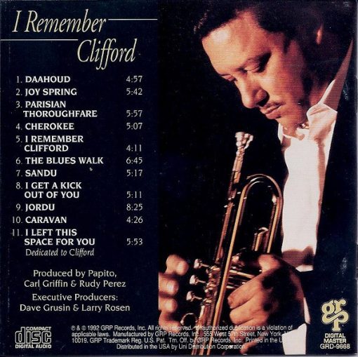 Arturo Sandoval - I Remember Clifford (CD, Album) (Near Mint (NM or M-)) - Image 2