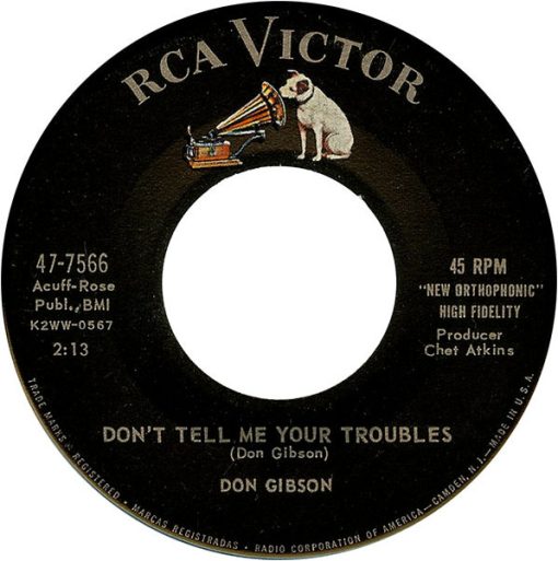 Don Gibson - Don't Tell Me Your Troubles (7", Single, Ind) (Near Mint (NM or M-))