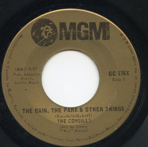 The Cowsills - The Rain, The Park & Other Things / River Blue (7", Single, Gol) (Near Mint (NM or M-))