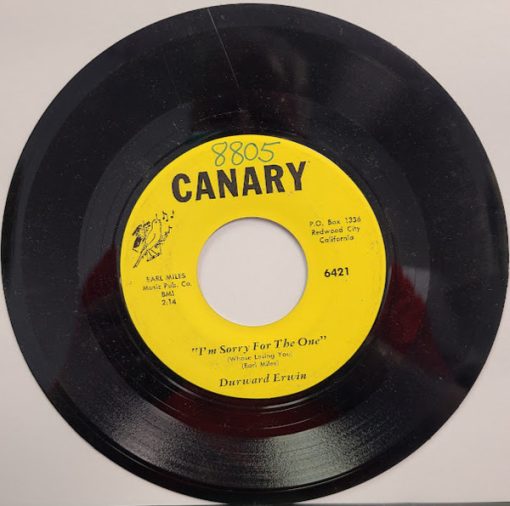 Durward Erwin - I'm Sorry For The One / More Than You Know (7", Single) (Very Good Plus (VG+))