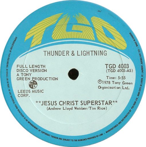 Thunder & Lightning (4) - Jesus Christ Superstar (12") (Mint (M))