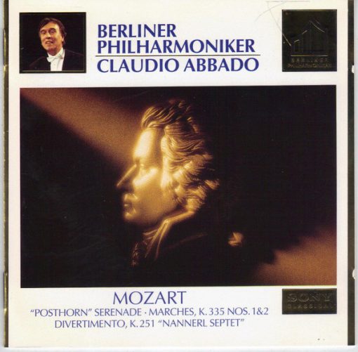 Wolfgang Amadeus Mozart / Claudio Abbado, Berliner Philharmoniker - "Posthorn" Serenade · Marches, K.335 Nos. 1 & 2 · Divertimento, K.251  "Nannerl Septet" (CD) (Near Mint (NM or M-))