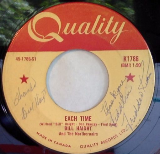 Bill Haight And The Northernairs - Each Time (7") (Very Good (VG))