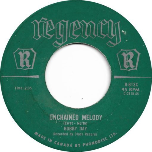 Bobby Day - Unchained Melody/Three Young Rebs From Georgia (7", Single, Mono) (Near Mint (NM or M-))