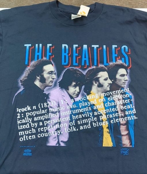 BEATLES, the - VINTAGE T-SHIRT w/ DICTIONARY DEFINITION OF ROCK 1991 XL