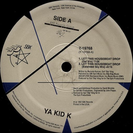 Ya Kid K - Let This Housebeat Drop (12") (Mint (M))