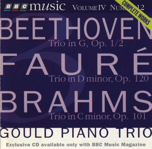 Ludwig Van Beethoven / Gabriel Fauré / Johannes Brahms - Gould Piano Trio - Trio In G, Op. 1/2 • Trio In D Minor, Op. 120 • Trio In C Minor, Op. 101 (CD) (Near Mint (NM or M-))