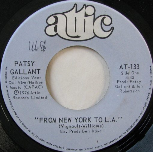 Patsy Gallant - From New York To L.A. (7", Single) (Near Mint (NM or M-))