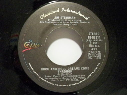 Jim Steinman - Rock And Roll Dreams Come Through (7", Single) (Near Mint (NM or M-))