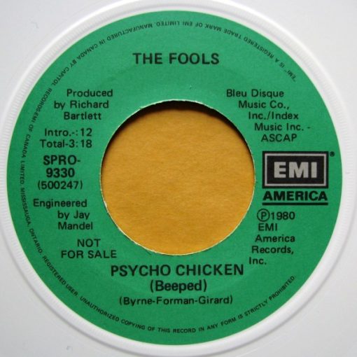 The Fools - Psycho Chicken (7", Single, Promo, Whi) (Near Mint (NM or M-))