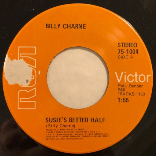 Billy Charne - Susie's Better Half (7") (Very Good (VG))